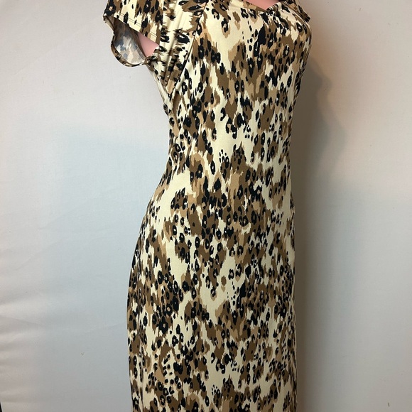 Rafaella Cream Sheath Dress with Flutter Cap Sleeves Size L - Picture 6 of 14